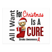 All I Want For Christmas Stroke Post Cards