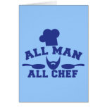ALL MAN - all chef Greeting Card