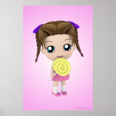 All Mine Chibi Girl Candy Poster by megakawaii