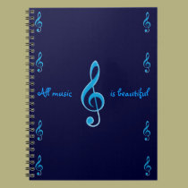 All music is beautiful notebook notebooks