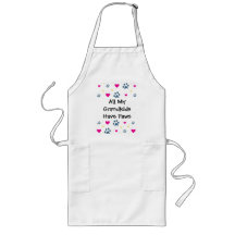 All My Grandkids-Grandchildren Have Paws Apron