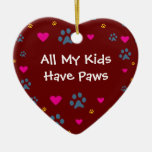 All My Kids-Children Have Paws Christmas Ornaments