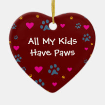 All My Kids-Children Have Paws Christmas Ornaments