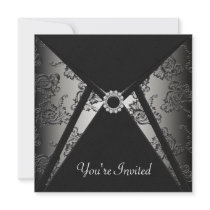 All Occasion Black Damask Party Template