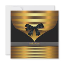 All Occasion Black Gold Party Invitation Template