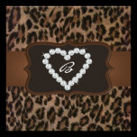 All Occasion Cheetah Print Diamond Birthday Party invitations