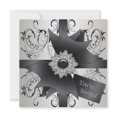 All Occasion Ivory Blue Black Swirls Party by decembermorning