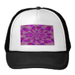 All purple burst pattern of a single repeated rose mesh hat