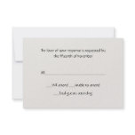 All Purpose Winter White Response Card invitations