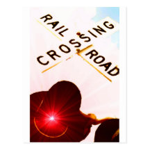 All Railroad Crossing Signal Postcard