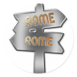 ALL ROADS LEAD TO ROME ROUND STICKER
