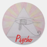 All seeing Psycho Sticker