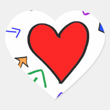 All signs point to love heart stickers