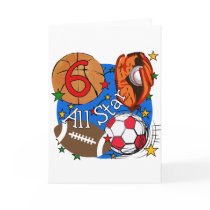 All Star 6th Birthday T-shirts and Gifts Greeting Card