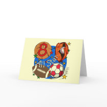All Star 8th Birthday Tshirts and Gifts Cards