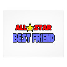 All Star Best Friend Personalized Announcements