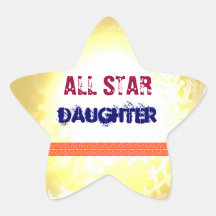 All Star Daughter Star Stickers