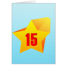 All Star Fifteen years old! Birthday Greeting Card