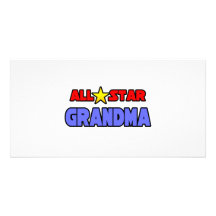 All Star Grandma Photo Card Template