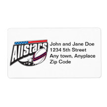 All Star Rugby Personalized Shipping Label