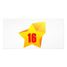 All Star Sixteen years old! Birthday Picture Card
