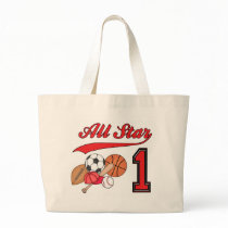 All Star Sports 1st Birthday Tote Bag