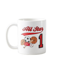 All Star Sports 1st Birthday Mugs