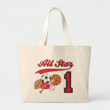 All Star Sports 1st Birthday Tote Bag
