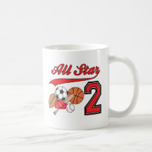 All Star Sports 2nd Birthday Coffee Mug