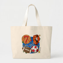 All Star Sports 7th Birthday Tshirts and Gifts Canvas Bags