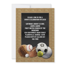 All Star Sports Balls w/ Brick Wall Personalized Announcements
