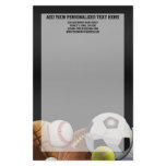 All Star Sports Balls w/ Brick Wall Custom Stationery