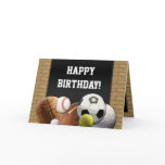 All Star Sports Birthday Custom Greeting Card