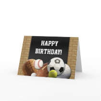 All-Star Sports Birthday Greeting Card