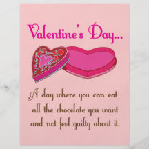 All The Chocolates Funny Valetine Quote Flyer Design