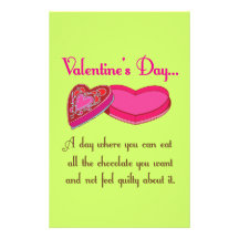 All The Chocolates Funny Valetine Quote Stationery