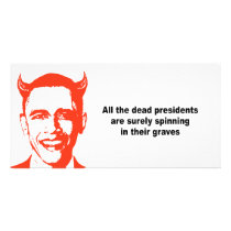 All the dead presidents are spinning in their grav photo greeting card