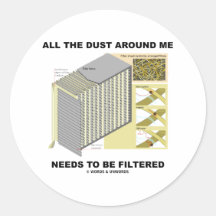 All The Dust Around Me Needs To Be Filtered Round Sticker