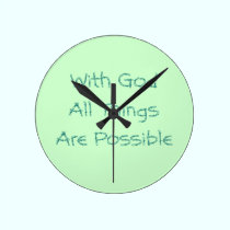All Things Are Possible wall clocks