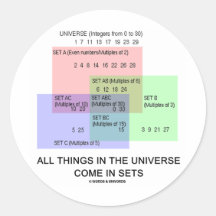 All Things In The Universe Come In Sets Round Sticker