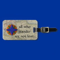all who wander luggage tags