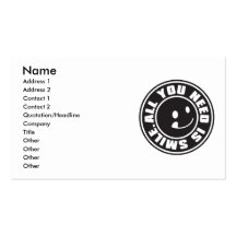 ALL YOU NEED IS SMILE. BUSINESS CARD