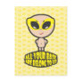 All Your Base Are Belong To Us Yellow Postcard