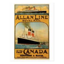 Allan Line Post Cards