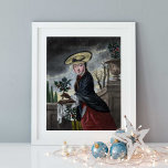 Allegory of December - Woman in Winter Dress Greeting Card
