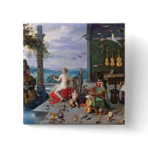 Allegory of Music Pinback Buttons