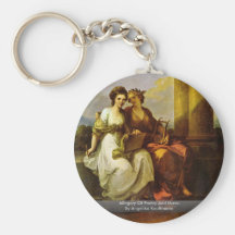 Allegory Of Poetry And Music. By Angelika Kauffman Keychain