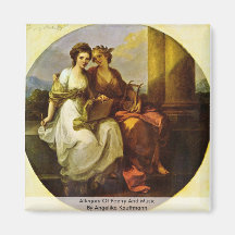 Allegory Of Poetry And Music. By Angelika Kauffman Magnet