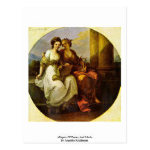 Allegory Of Poetry And Music. By Angelika Kauffman Post Cards