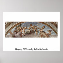 Allegory Of Virtue By Raffaello Sanzio Poster